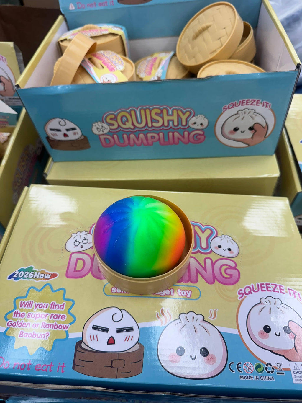 squishy dumpling rainbow and solid colors, individually sealed