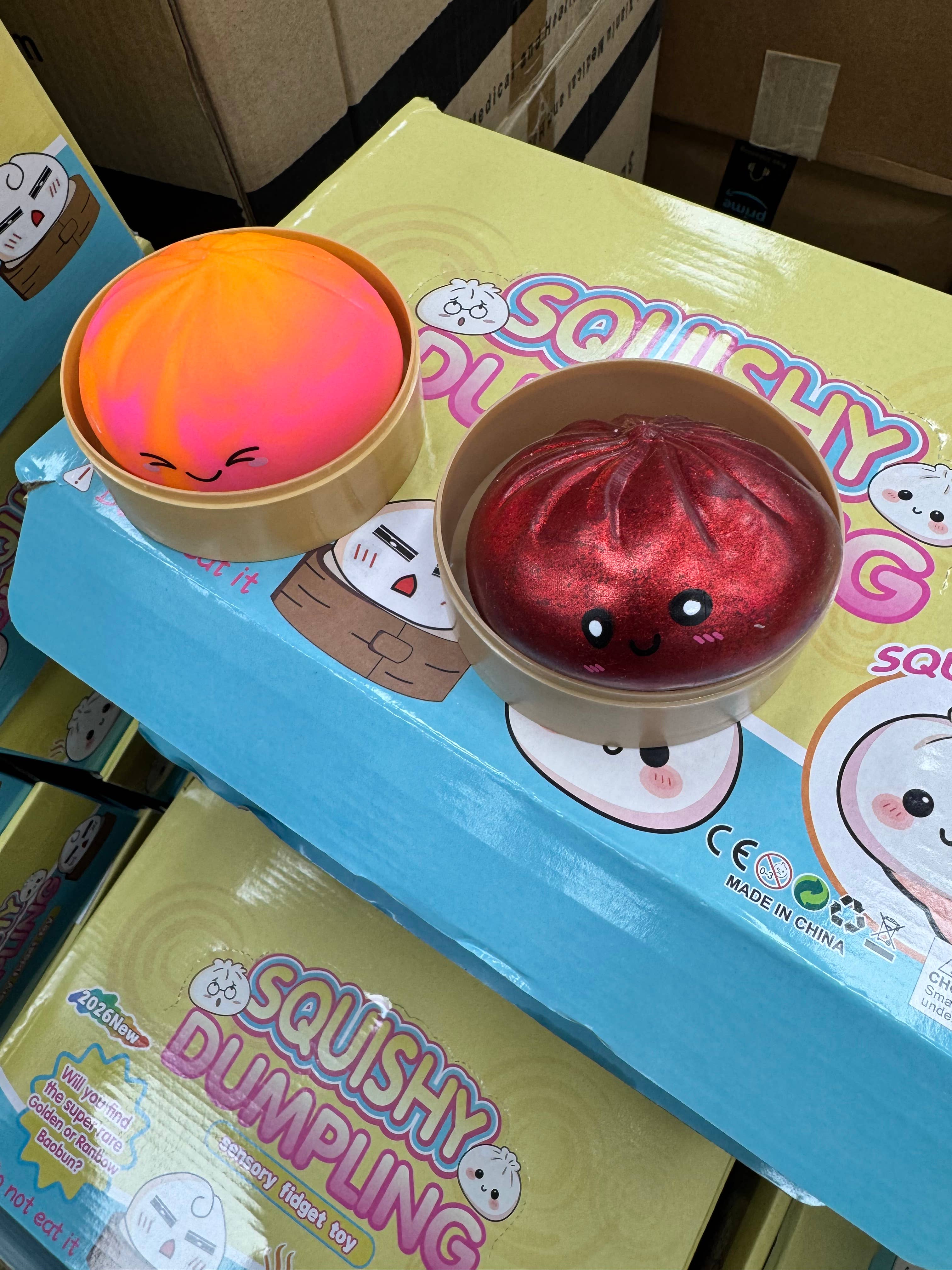 squishy dumpling rainbow and solid colors, individually sealed